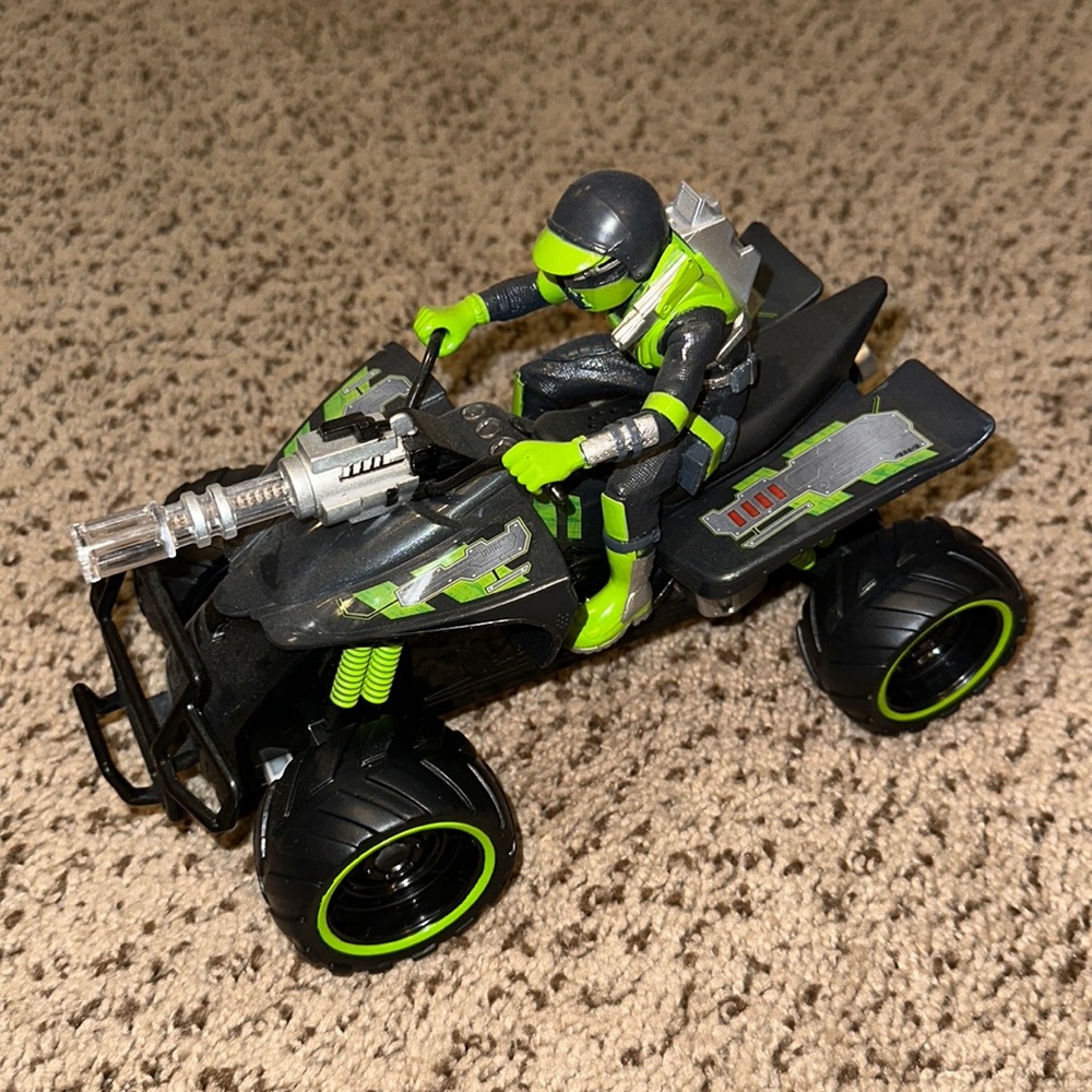 Toy man on motorcycle